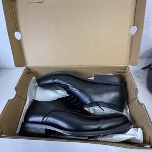 JF J.Ferrar Derby Mens Black Dress Shoes Sz. 9.5 M LaceUp Square Toe New In Box